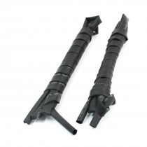 4mm Black Insulated Heat Shrink Tube Shrinkable Pipe 1M Length 2Pcs