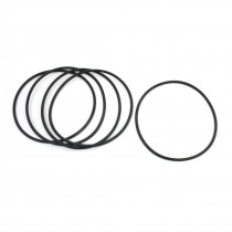 110mm x 2.65mm Mechanical Black Rubber O Ring Oil Sealed Gaskets Washers 5 Pcs