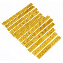 5 Sets 2cm 0.8" Number Rubber Fraction Stamp Coder Yellow