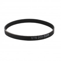 S2M-200 100 Teeth 6mm Width Black Rubber Cogged Industrial Timing Belt
