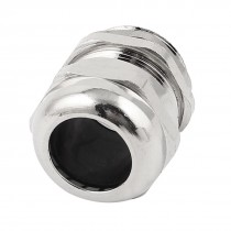 M25 Silver Tone Metal 13-18mm Dia Waterproof Cable Gland Connector