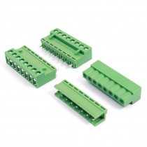 3 Pcs 5.08mm Pitch 8 Pins AC 300V 10A Terminal Blocks Connectors Green