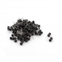 100Pcs 5.6uH 1.3A 6x10mm 10% Tolerance Shielded Radial Lead Inductor Black