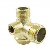 9mm Female Threaded Brass Air Compressor Check Valve Gold Tone