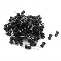 100Pcs 2.2uH 1.6A 6x10mm 10% Tolerance Shielded Radial Lead Inductor Black
