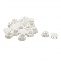 20 Pcs SKT-20 20.1mm White Plastic Snap in Domed Blank Lock Hole Plug Cover