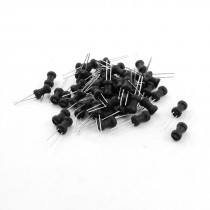 50Pcs 330uH 400mA 6x10mm 10% Tolerance Radial Leaded Inductors Black