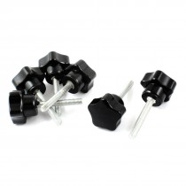 M6x40x30mm Screw On Type Five Pointed Star Industrial Knob Handle Grip 6Pcs