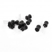 10Pcs 1mH 350mA 6x8mm 10% Tolerance Shielded Radial Lead Inductor Black