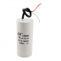 AC 450V 50/60Hz 80uF Polypropylene Film Capacitor for Washing Machine