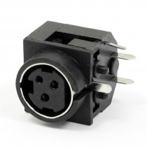 Computer Component Din 3 Pin Female PCB Mount Mini Sockets Connectors Head
