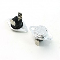 2 Pcs 140C Celsius NC. 2 Pin Bent Foot Design Manual Reset Thermostat 10A AC250V