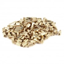 100 Pcs PC PCB Motherboard Brass Standoff Hexagonal Spacer M3 7 4mm