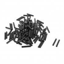 100Pcs 6x35mm PCB Test Flat End Fixture Parts Plate POM Stand Fixed Rod Black