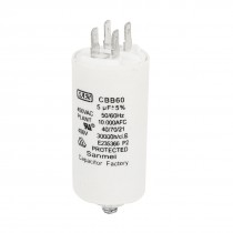 Household Washers Non Polar Motor Running Capacitor White 5UF AC450V CBB60