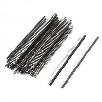 30 Pcs 2.54mm Pitch 40-Pin Male One Row 90 Degree Pin Header Strip
