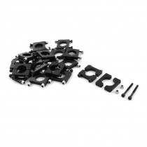 20 Pcs 16mm Dia Black Aluminum Clamp Clip for Carbon Fiber Tube RC Multirotor