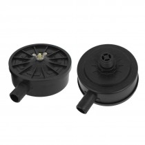 2pcs Air Compressor Part 2cm Male Thread Filter Silencer Muffler Black