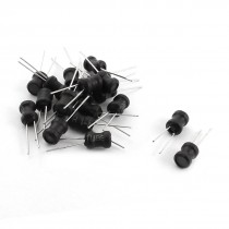 20Pcs 18mH 50mA 6x8mm 10% Tolerance Radial Lead Inductor Black