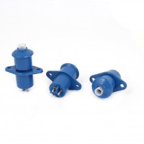 AC 250V 3A Blue 3 Pin Male Female Power Plug Socket Connector 3pcs