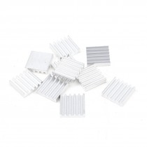 10 x Silver Tone Aluminum Radiator Heat Sink Heatsink 13mm x 13mm x 3mm
