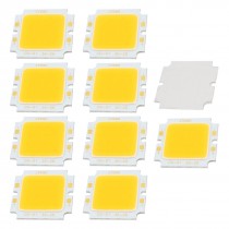 8W DC24-30V 300mA 80-90LM/W Warm White LED Light COB Lamp Beads Chip 10PCS