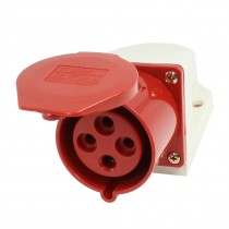 IP67 Splash Proof 3P+E IEC309-2 Panel Mounting Socket AC 380-415V 32A