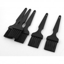 5Pcs Black Straight Plastic Handle PCB ESD Anti-static Brush Cleaning Tool