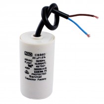 CBB60 AC 450V 20uf 5% Tolerance Polypropylene Film Machine Motor Run Capacitor