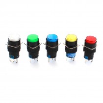 5Pcs DC12V Assorted Color Lamp 16mm Panel Mount SPDT Momentary Pushbutton Switch