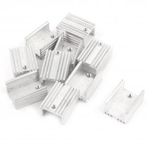 10 x Silver Tone Aluminum Heat Sink 20x15x10mm for TO-220 Transistors