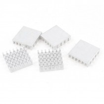 5 x Silver Tone Aluminum Cooler Radiator Heat Sink Heatsink 19mm x 19mm x 5mm