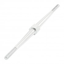 3mm Dia Two Ends Thread Adjustable Aluminium Push Rod 80 x 6.5mm