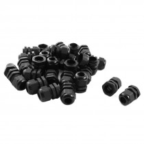 30Pcs PG13.5 7-11mm Wire Range Black Plastic Water Proof Cables Glands