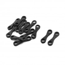 12Pcs Black Plastic Two Ended Linkage Buckles Joint 5x19x26mm for RC Helicopter
