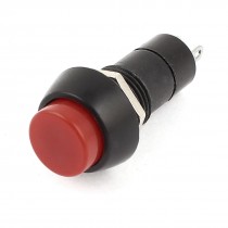 AC250V 3A Panel Mount 2 Pin Terminal SPST Red Head Button Switch