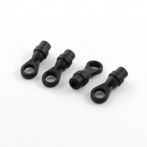 4Pcs RC Model Helicopter Spare Parts Push Rod End Link 2.5x18mm Black