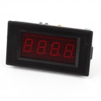 DC 50V 3 1/2 Digits Red LED Waterproof Voltmeter Wire Leads
