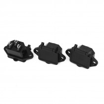 AC 250V 10A 3-Pin IEC320 C14 Inlet Plug Power Socket Black 3pcs w Cover