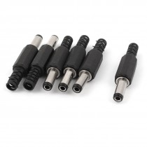 6 Pcs 5.5mm x 2.5mm DC Power Male Plug Jack Connector for CCTV Camera