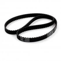 T5x635 127 Teeth 10mm Width 5mm Pitch Black Rubber Groove Timing Belt 635mm