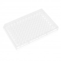 Flat Bottom 96 Wells Polystyrene Cell Tissue Culture Plate w Lid