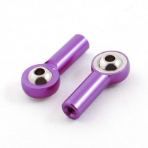 2Pcs Purple Metal Rod End Spherical Brass Ball Joints 3x6x26mm for RC Car