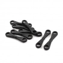 8Pcs Black Plastic Two Ended Linkage Buckles Joint 5x24.5x32mm for RC Helicopter