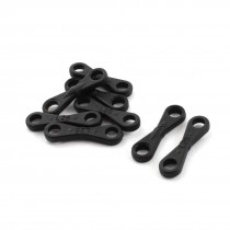 8Pcs Black Plastic Two Ended Linkage Buckles Joint 5x19x26mm for RC Helicopter