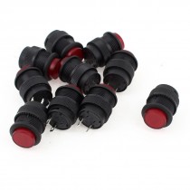 10 x SPST Momentary Red Push Button Power Switch R16-503B AC 250V 3A