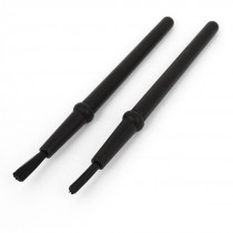 2PCS 20mm x 5mm Black Plastic Round Handle Anti Static ESD Brush