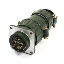 Flange Mounting P28-6 Core 28mm 6 Pin CNC Metal Aviation Connector