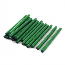20 Pcs Dark Green Glitter Electric Hot Melt Glue Adhesive Sticks 0.28" x 4"