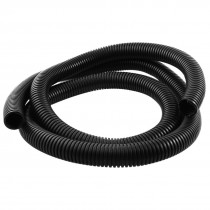 2M Length 25mm Flexible Insulated Black PVC Corrugated Tube Hose Cable Pipe